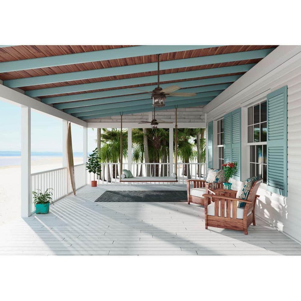 52" Weathered Copper Ceiling Fan with Light and Remote