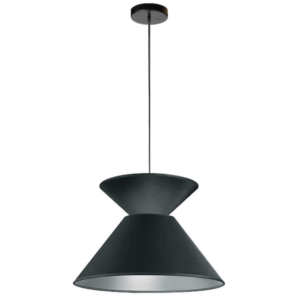 1 light black pendant