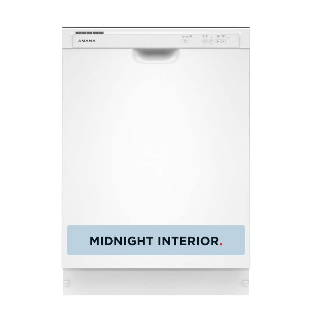 24 in. Front Built-In Tall Tub Dishwasher in White with 3-Cycles 59 dBA