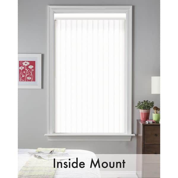 Bali Cut-to-Size 3.5 in. W x 102 in. L White Crown 3.5 Vertical Blind/Louver Set