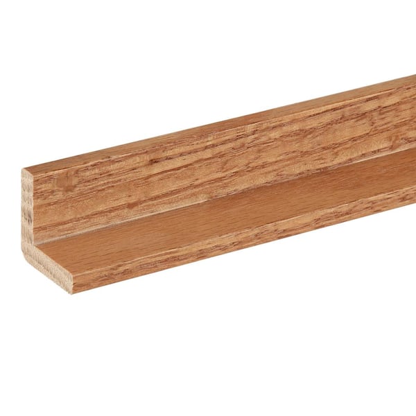 Hampton 91.5 in. W x 1 in. H x 1 in. D Kitchen Cabinet Outside Corner Molding in Medium Oak