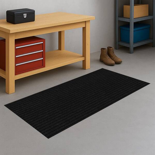 Runner Rug Hallway Dark Grey 80 x 180 cm Corridor Modern Non-Slip