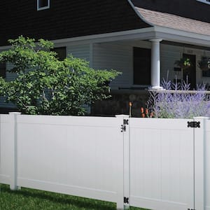 Pro Series 4 ft. x 6 ft. Woodbridge Privacy Unassembled Vinyl Fence Panel