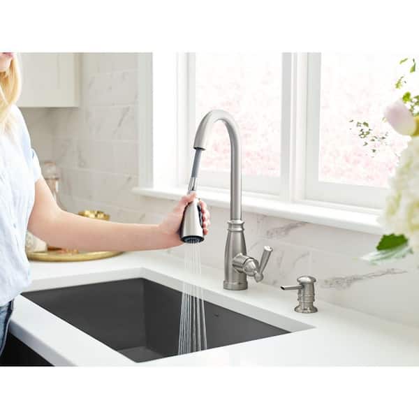 Morado Single-Handle Pull-Down Sprayer Kitchen Faucet with Reflex and Power Boost in Spot Resist Stainless