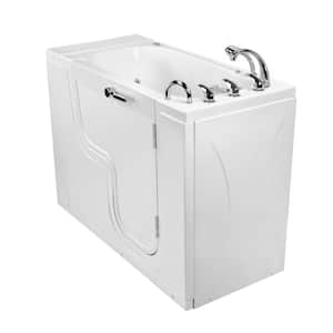 Wheelchair Transfer26 52 in. Acrylic Walk-In Whirlpool Bathtub in White with Fast Fill Faucet Set, RHS 2 in. Dual Drain