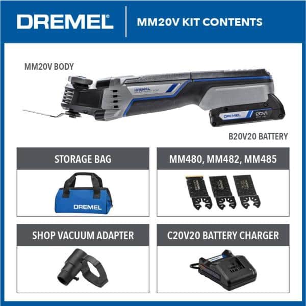 Multi-Max MM20V 20V Variable Speed Cordless Oscillating Multi-Tool Kit (1-Battery)