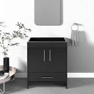 Pacific 30 in. W x 18 in. D x 33.88 in. H Bath Vanity Cabinet without Top in Glossy Black