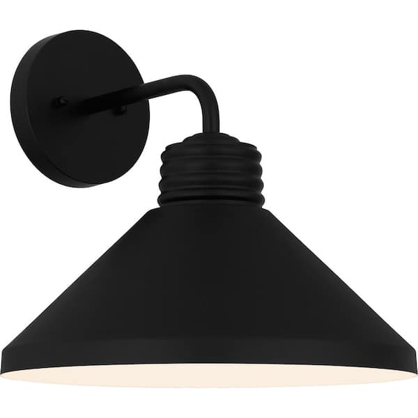Quoizel Rencher 1-Light Matte Black Outdoor Wall Lantern Sconce