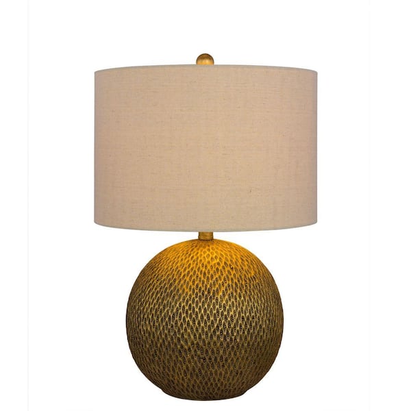 Fangio Lighting 23.5 in. Gold Resin Table Lamp