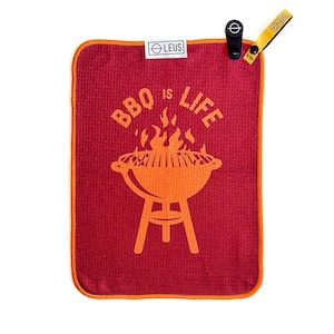 BBQ Towel Grilling Cooking Camping Magnetized Quick Drying Absorbent Microfiber Hand towel – BBQ is Life 12 in. x 16 in.