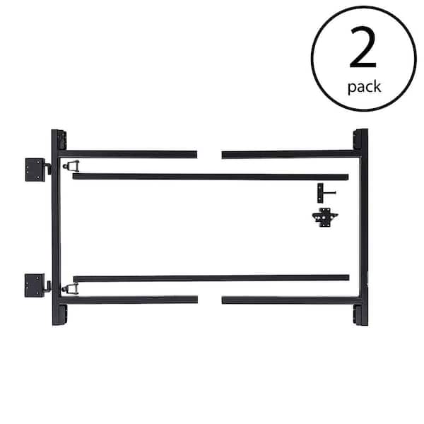 Adjust-A-Gate 60 in. W to 96 in. W x 6 ft. H Steel Frame Gate Building Kit (2-Pack)