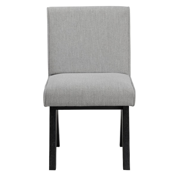 Steve Silver Magnolia Gray Polyester Upholstered Side Chair Set of 2