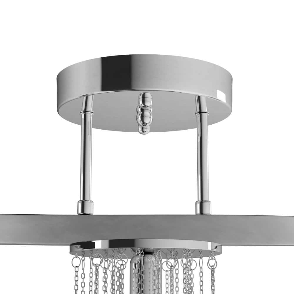 Clee 3-Light Chrome 20-Inch Crystal Chandelier