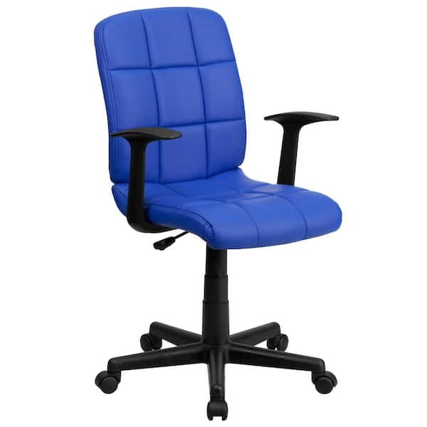 Flash Furniture Vinyl Swivel Task Chair in Blue
