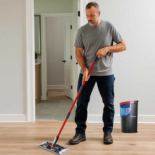 O-Cedar H2prO Microfiber Flat Mop System, H2prO 15in. Flat Mop