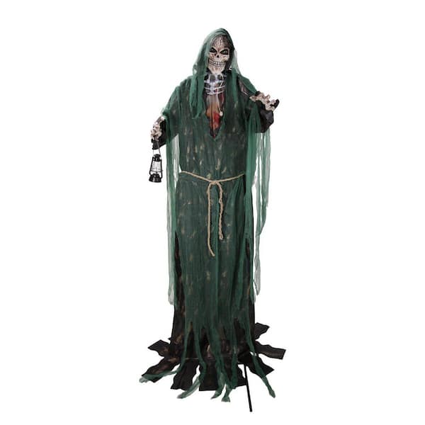 Haunted Hill Farm 7.1 ft. Animated LED Standing Reaper Halloween