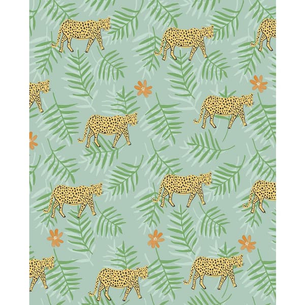 Exempel Green Cheetah Wallpaper