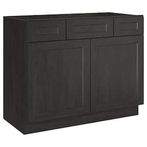 42 in W X 21 in D X 34.5 in H in Shaker Charcoal Plywood Ready to Assemble Floor Vanity Sink Base Kitchen Cabinet