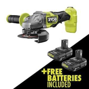 ONE+ HP 18V Brushless Cordless 4-1/2 in. Angle Grinder with FREE 2.0 Ah Battery (2-Pack)