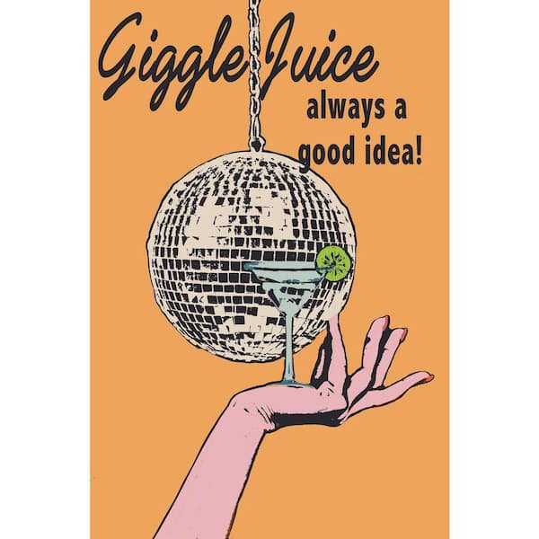 VENICE BEACH Collections Giggle Juice by Grotto Studios 1 Piece Unframed Graphic Print Abstract Poster Art Print 24 in. x 36 in.
