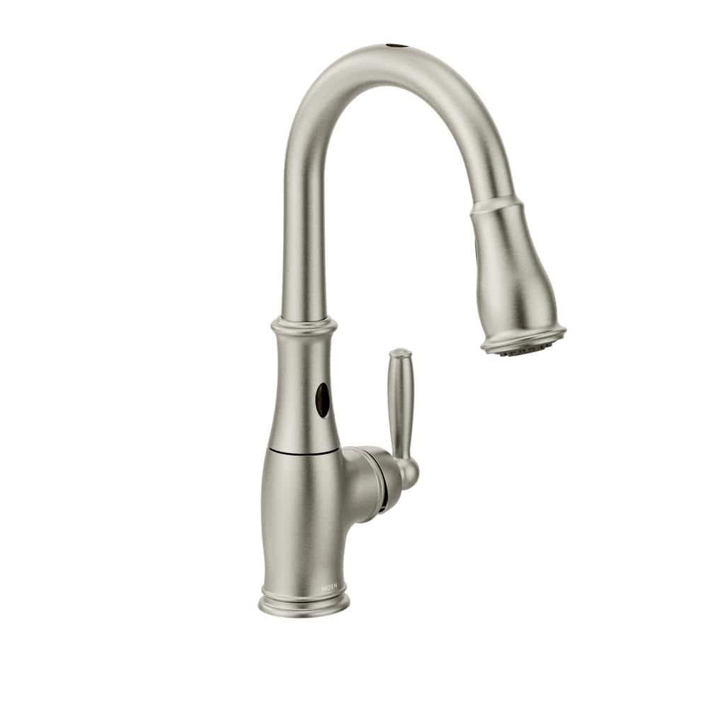 MOEN Brantford Single-Handle Pull-Down Sprayer Touchless Kitchen Faucet with MotionSense and Reflex in Spot Resist Stainless -  7185ESRS