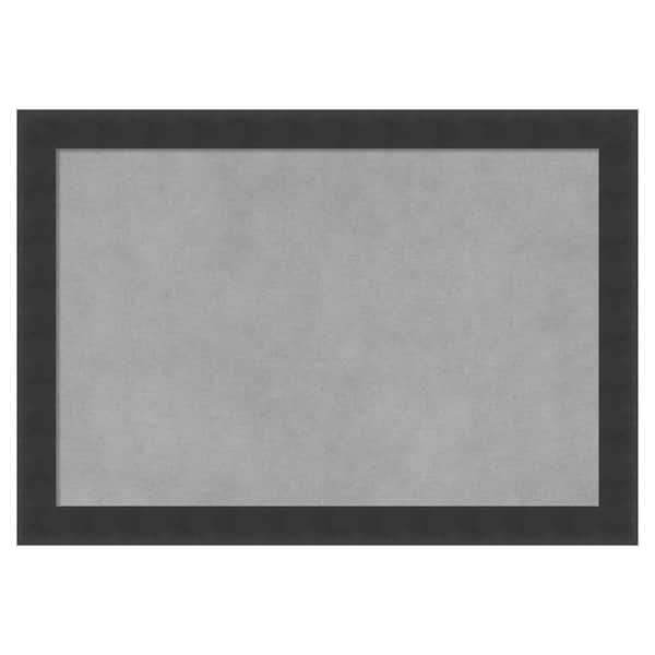 Amanti Art Mezzanotte Black 20 in. x 14 in. Framed Magnetic Board