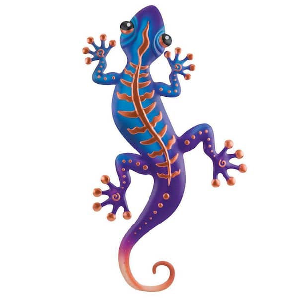 Stripe Gecko Wall Decor 24 in. Copper