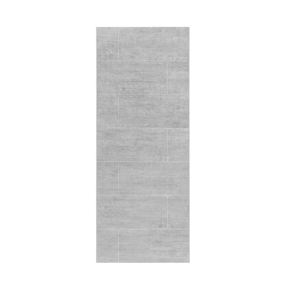 Gray 60'' x 32'' SPC Composite Alcove Shower Kit