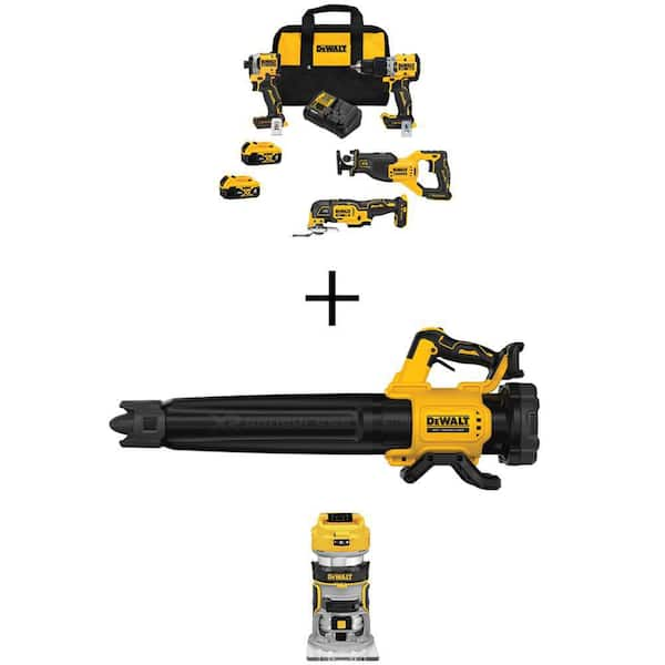 DEWALT 20V MAX Lithium Ion Cordless Brushless 4 Tool Combo Kit