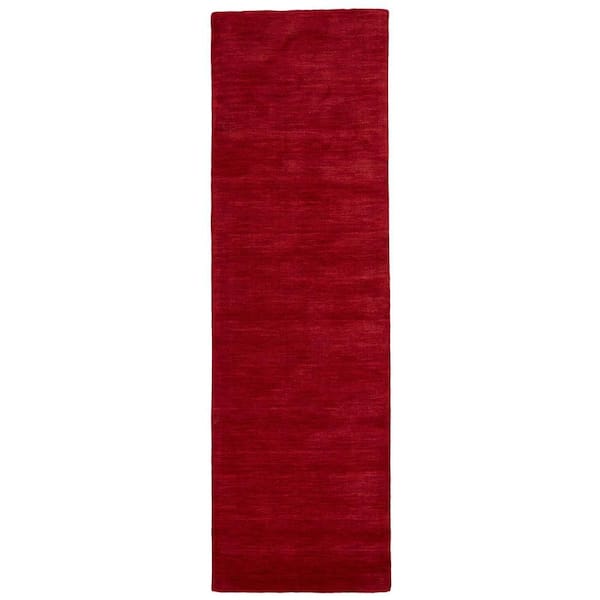 Weave & Wander Celano Red 3 ft. x 8 ft. Solid Runner Rug