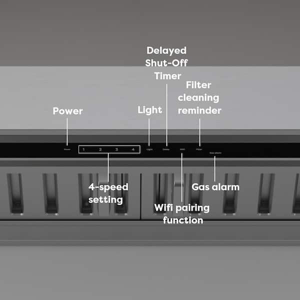 30 in. Convertible Vent Under Cabinet Range Hood in Stainless Steel with Smart Control and Delay Shut-Off
