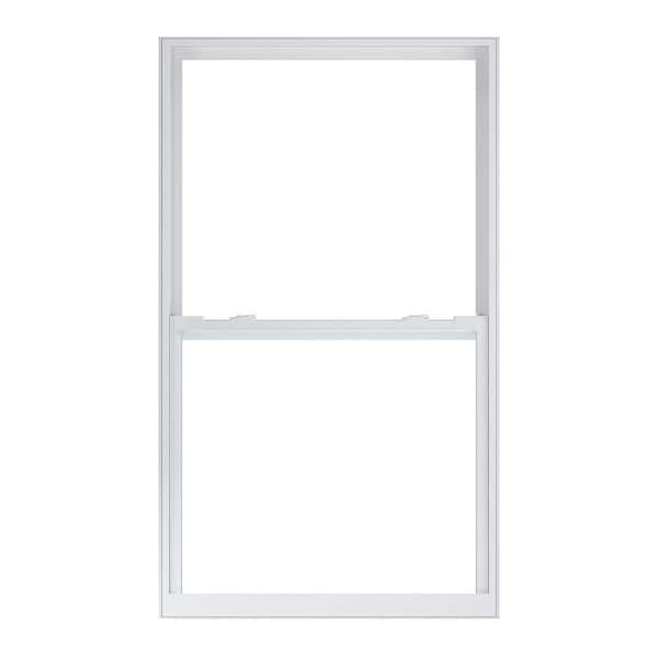 American Craftsman 35.8 in. x 61.8 in. 70 Series White Single Hung Low-E Argon SC Glass Vinyl Impact FL Flange Window, Screen Incl