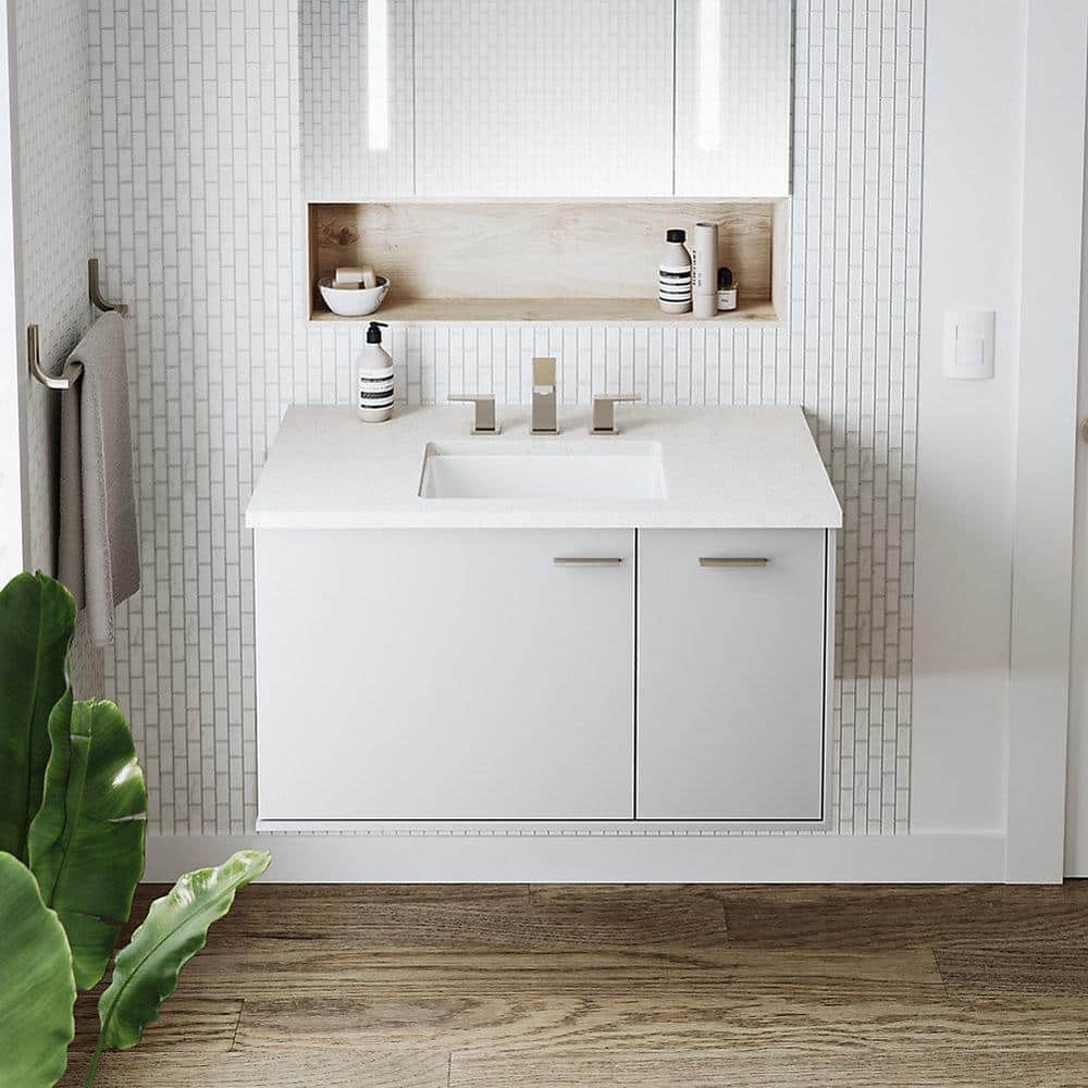 Verticyl 17" Ice Gray Ceramic Rectangular Undermount Bathroom Sink
