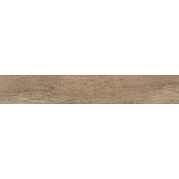 Daltile Vicinity Brown Matte 6 in. x 36 in. Glazed Porcelain Floor