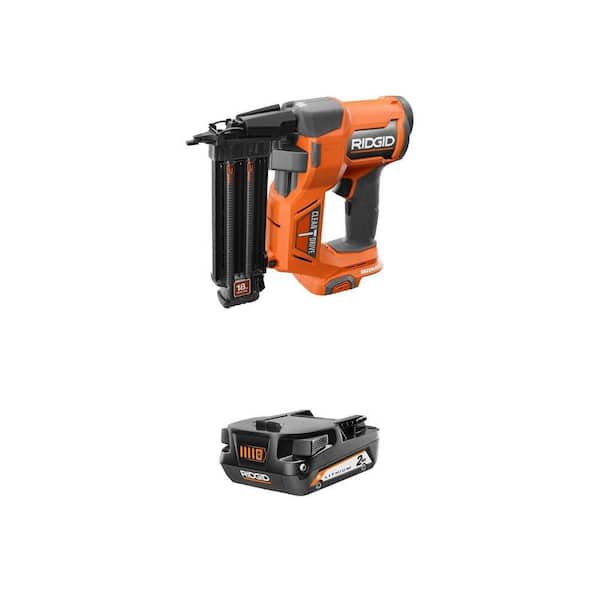 18V Brushless Cordless 18-Gauge 2-1/8 in. Brad Nailer with 2.0 Ah Lithium-Ion Battery