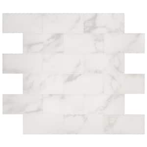 Subway White 11.61 in. x 10 in. Vinyl Peel and Stick Tile Backsplash (6.45 sq. ft./8-Pack)