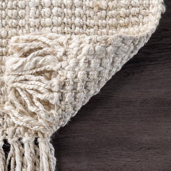 nuLOOM Hand Woven Chunky Natural Jute Farmhouse Area Rug Off-white 9' 6 x 13' 6 nuLOOM Hand Woven Chunky Natural Jute Farmhouse Area Rug Off-white 9' 6 x 13' 6