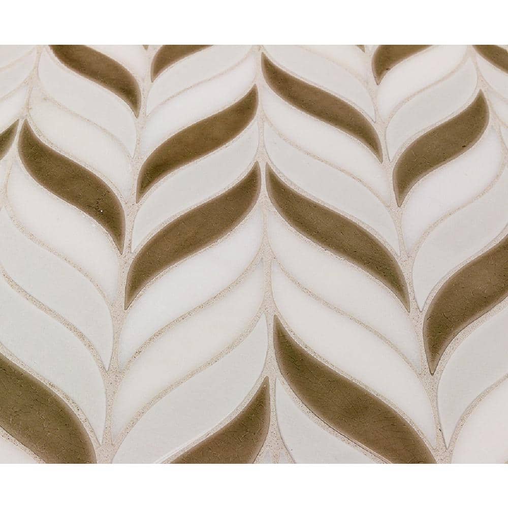 Delphi Sprig Sea Wind 3 in. x 0.39 in. Marble and Ceramic Mosaic Tile Sample price history on PriceWatchPro