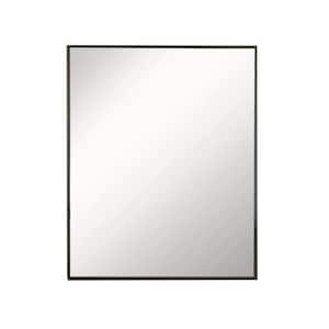 23.5 in. W x 28 in. H Metal Framed Rectangular Bathroom Vanity Mirror in Matte Black