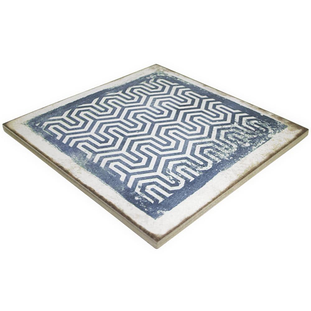 Santa Fe Deco Blue 8 in. x 0.33 in. Matte Porcelain Tile Sample price history on PriceWatchPro