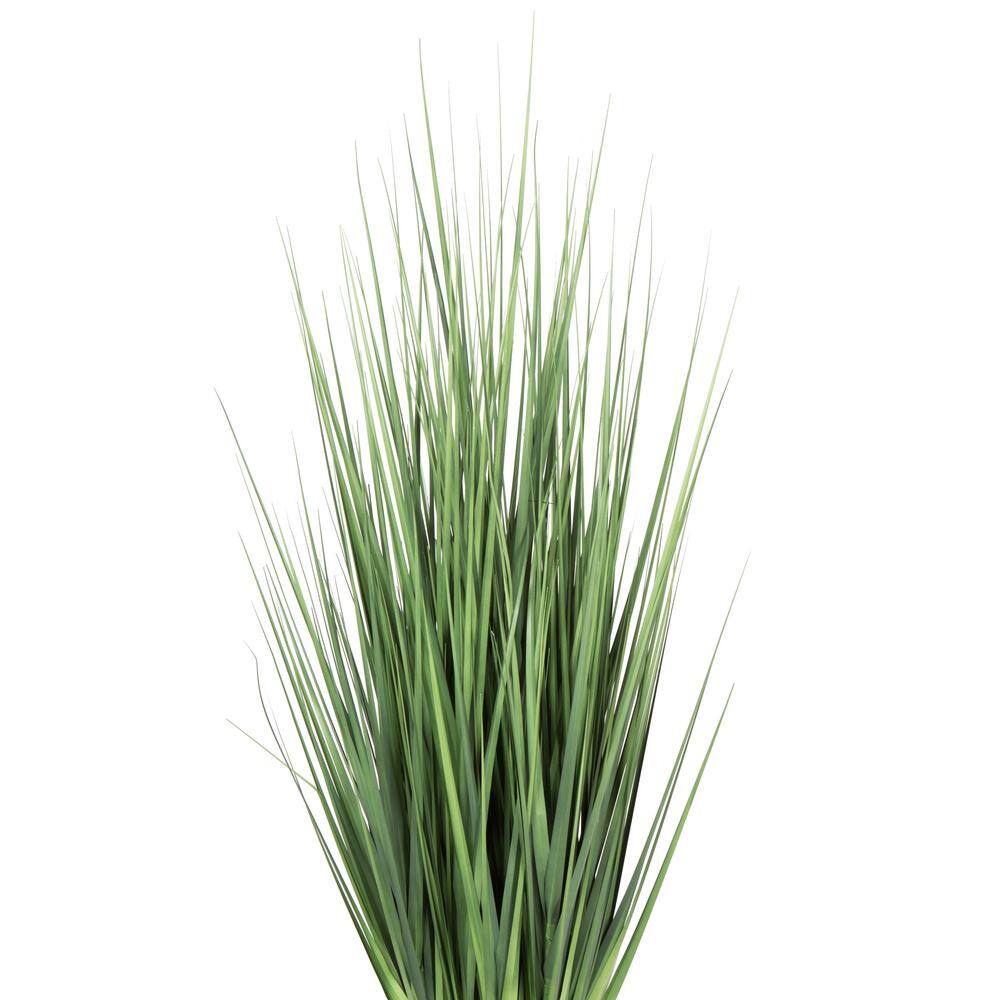 60" Tall Green Faux Grass in Black Plastic Pot