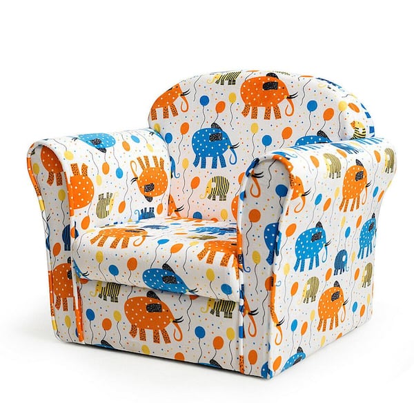 Kids Elephant Sofa Children Armrest Couch Upholstered Chair