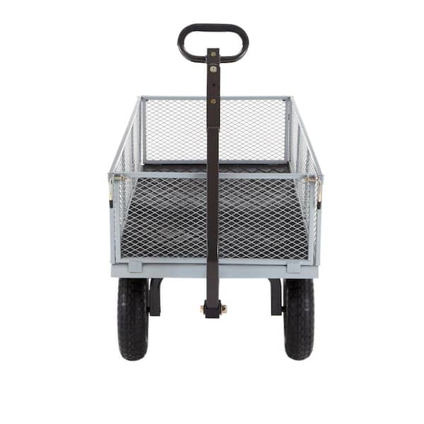Heavy-Duty Steel Removable Flatbed Durable Gorilla Carts Utility Cart 1000 lb 