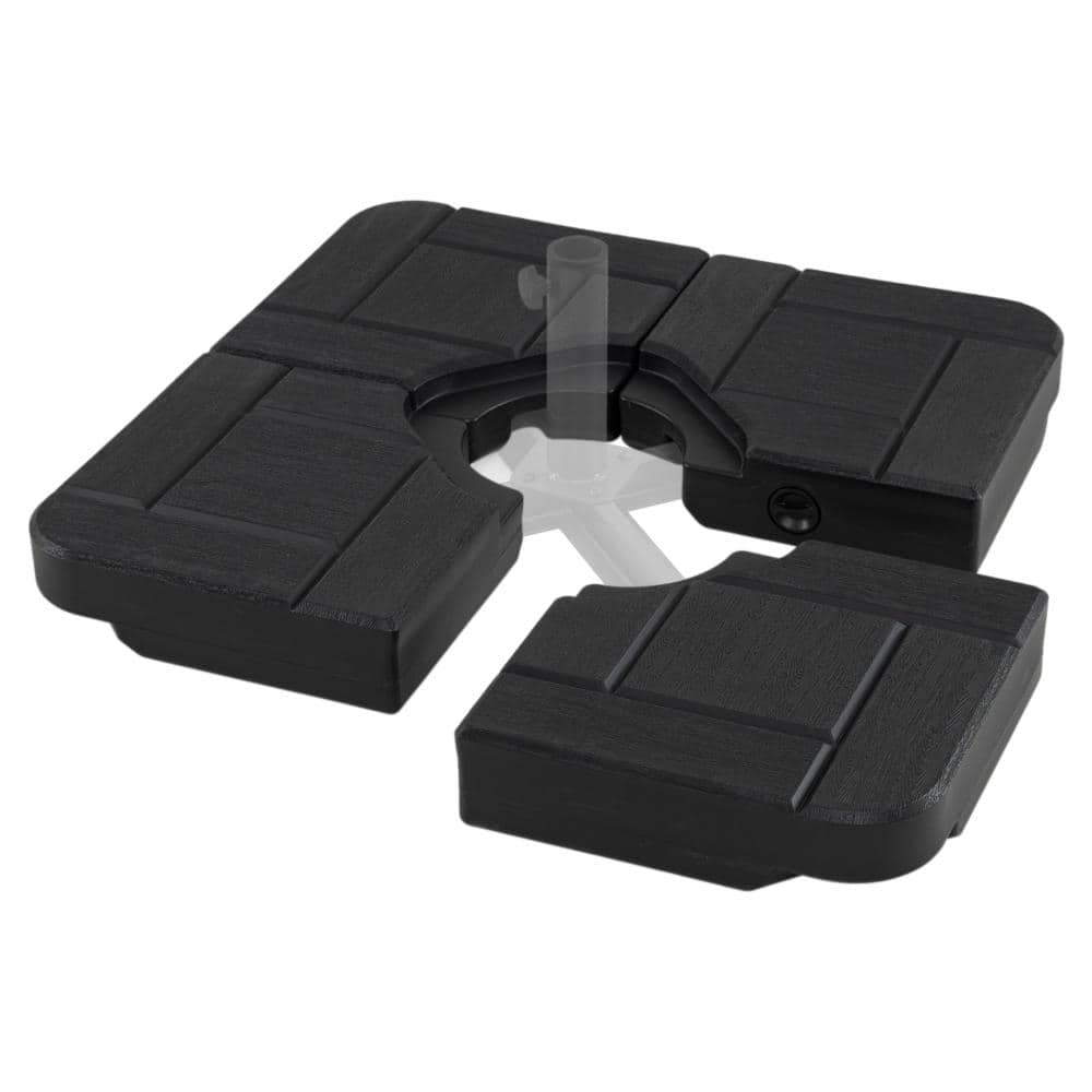4-Piece Cantilever Offset Patio Umbrella Base Stand, 188 lbs Fillable HDPE Base, Black price history on PriceWatchPro