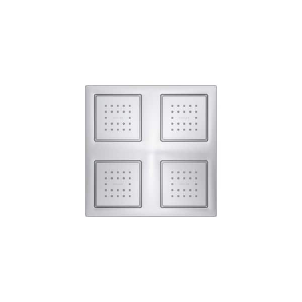 KOHLER WaterTile Rain 1-Spray 9.9 in. Single Wall Mount Fixed Rain Shower Head in Polished Chrome