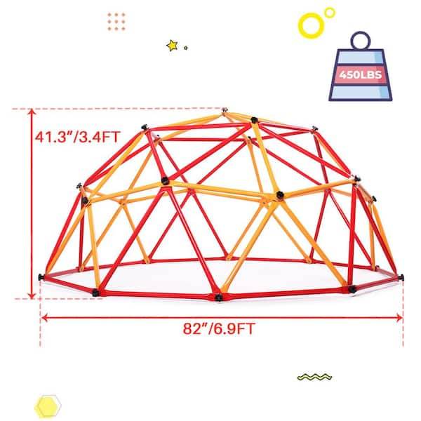 Nyeekoy Outdoor Kids Dome Climber Jungle Gym Metal Monkey Bars for