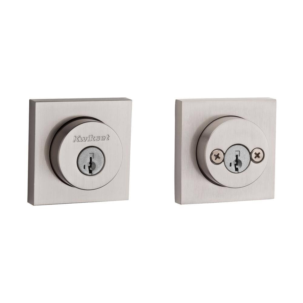 159 Series Satin Nickel Double Cylinder Deadbolt Featuring SmartKey Security and Microban Technology