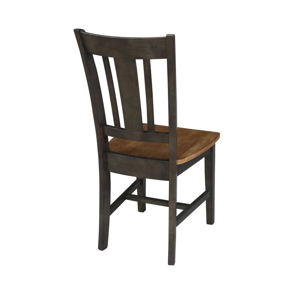 High Slat Solid Wood White Side Chair