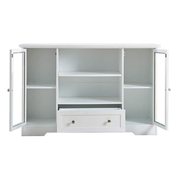 Noble House Arcelia 51 in. W White Oak Wood Buffet Sideboard