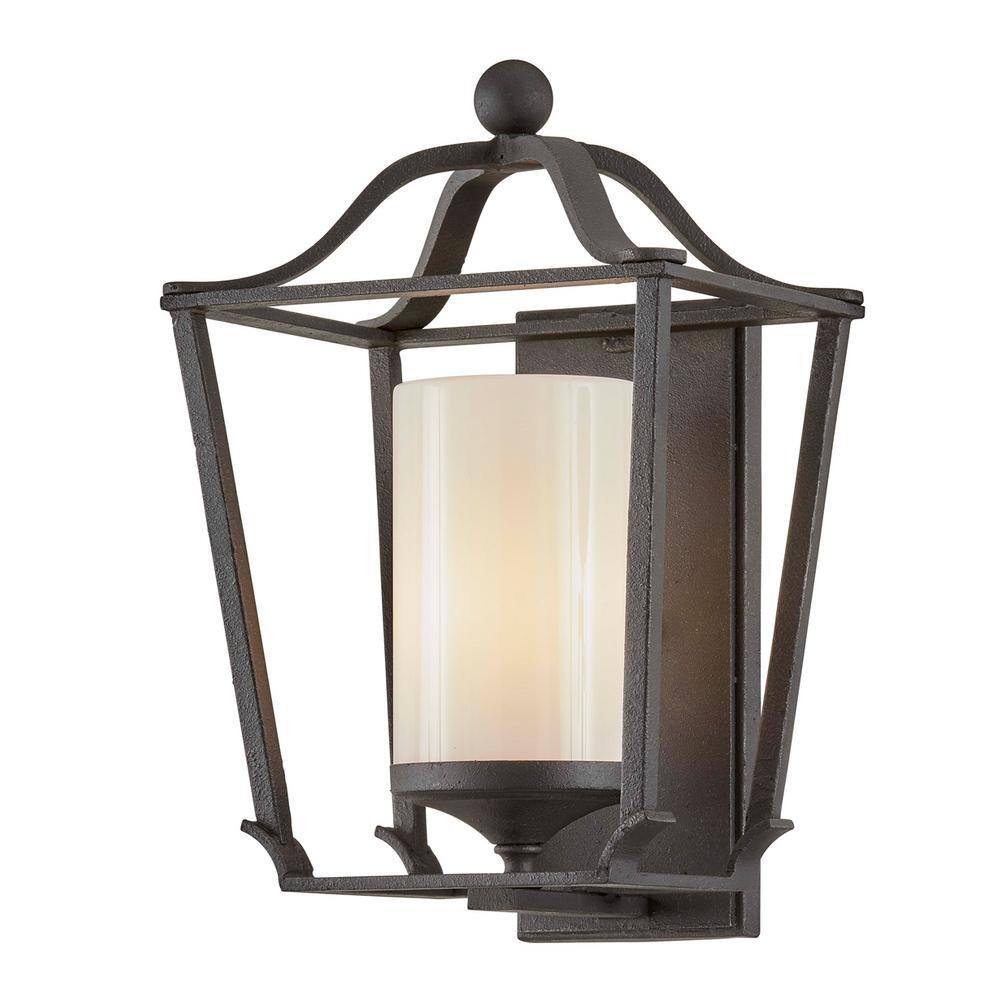 Troy Princeton 1-Light French Iron Outdoor Wall Mount Sconce B6852 ...